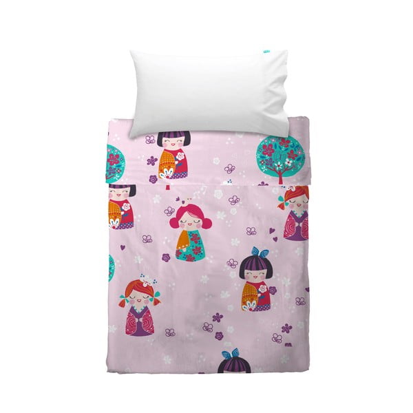 Tanki prekrivač i navlaka za jastuk Moshi Moshi Cherry Blossom, 120 x 180 cm