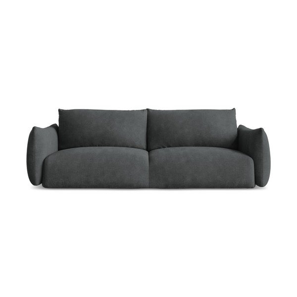 Tamno siva sklopiva sofa od šenila 230 cm Leila – Makamii