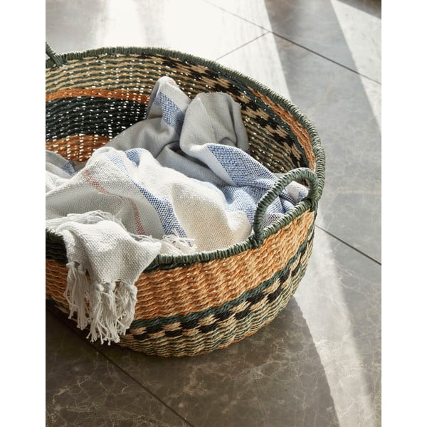 Bež-plavi pamučni prekrivač Hübsch Dream, 140 x 200 cm-image-3