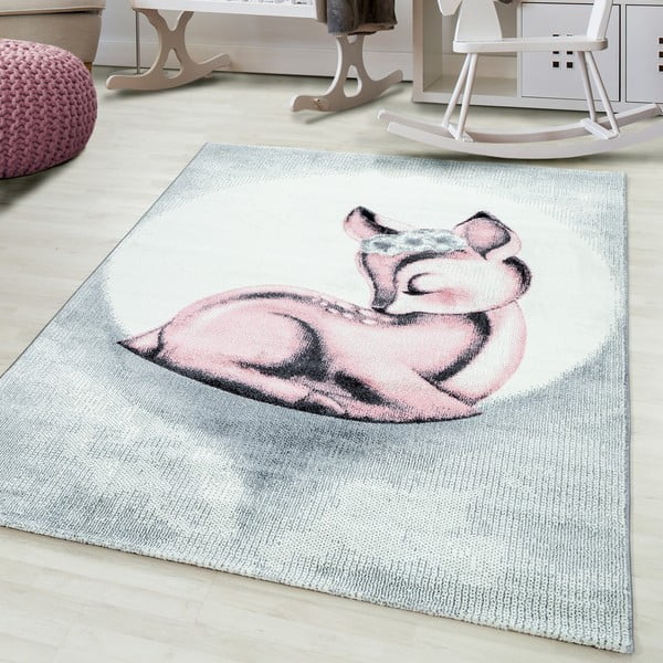 Svijetlo ružičasti/svijetlo sivi dječji tepih 120x170 cm Bambi – Ayyildiz Carpets-image-1