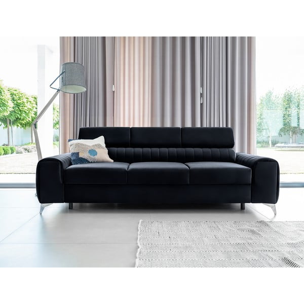 Antracitno siva baršunasti sklopiva sofa 261 cm Laurence – ELTAP-image-3