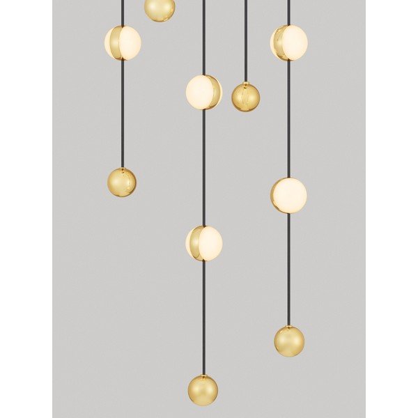 Mat crna LED viseća svjetiljka aluminijska s mogućnosti zatamnjivanja sa sjenilom od akrilnog stakla ø 38 cm Alcinoe – Nova Luce-image-2