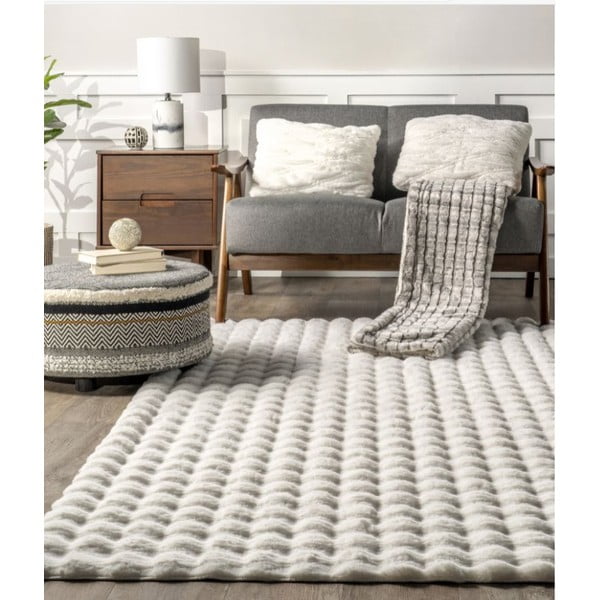 Bijeli periv tepih 150x230 cm Bubble White – Mila Home-image-3