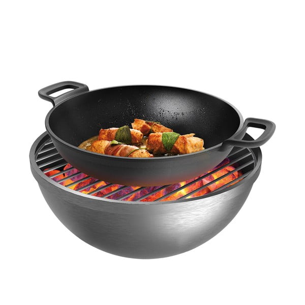 Wok tava od lijevanog željeza ø 30 cm Massive - Tescoma-image-3