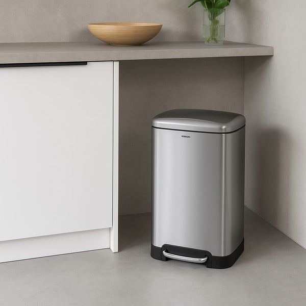 Kanta za otpad od nehrđajućeg čelika s pedalom Wenkooo, 30 L-image-1