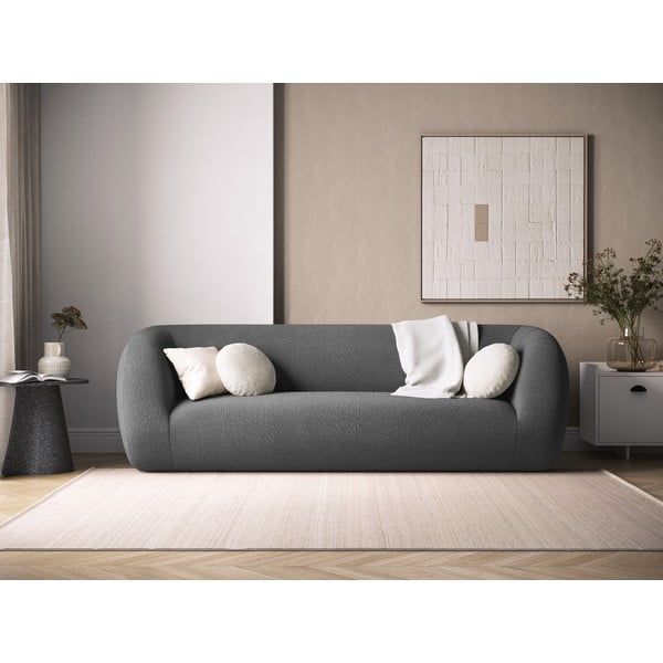 Siva sofa od bouclé tkanine 230 cm Essen – Cosmopolitan Design-image-4