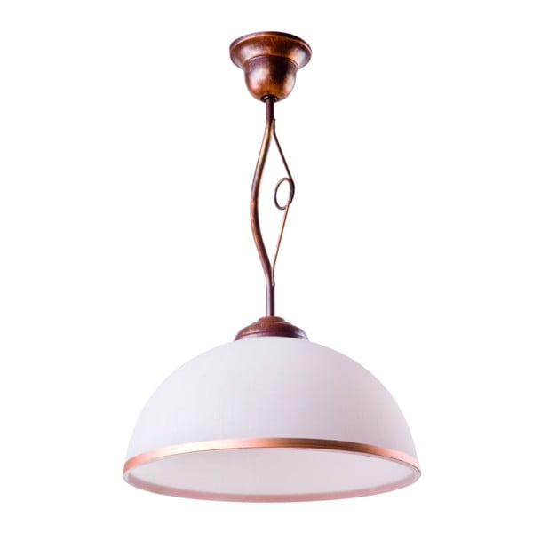 Bijelo-smeđa viseća svjetiljka Lamkur Retro