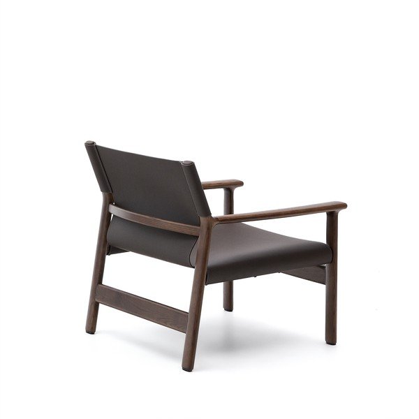 Tamno smeđa kožna fotelja Jan – Kave Home-image-4