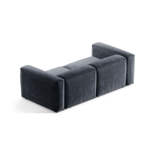 Prljavo plava sofa od samta 224 cm Bergamo – Cosmopolitan Design-image-4