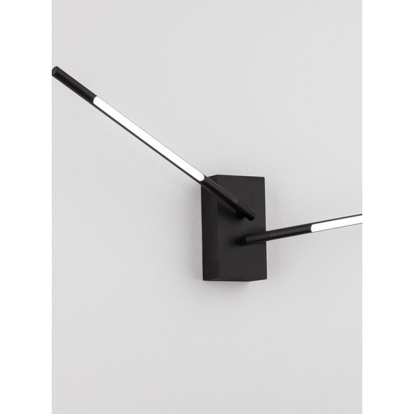 Crna metalna LED zidna lampa sa savitljivom konstrukcijom Raccio – Nova Luce-image-4
