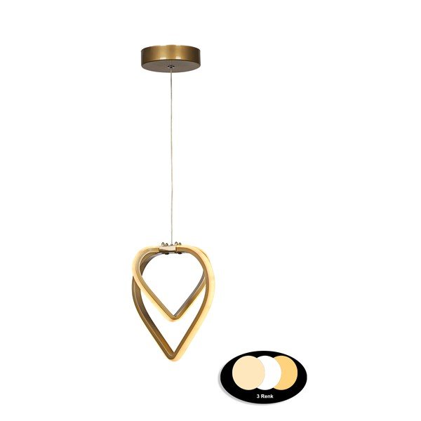 Metalna LED viseća svjetiljka u brončanoj boji ø 22 cm Sevinc – Squid Lighting-image-2