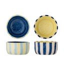 Žute/plave keramičke zdjelice u setu 4 kom 300 ml Phoenix – Bloomingville