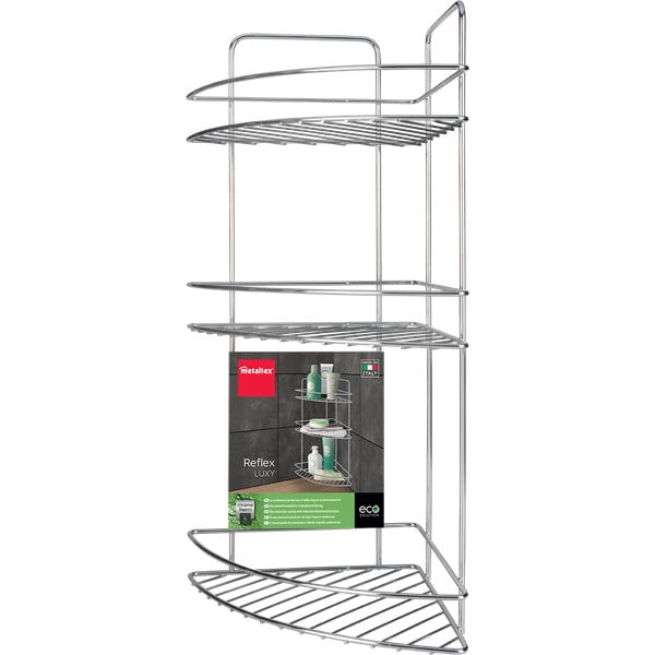 Željezna kupaonska polica u sjajno srebrnoj boji Luxy – Metaltex-image-2
