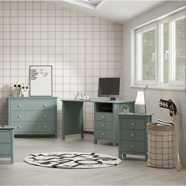 Dječji radni stol od masivnog bora 54x120 cm Max – Marckeric-image-1