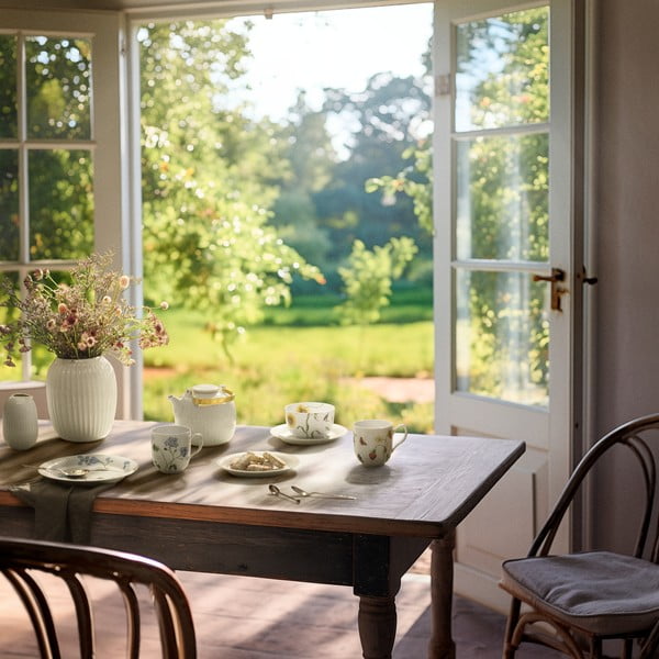 Bijeli desertni porculanski tanjur ø 22 cm Hammershøi Summer – Kähler Design-image-3