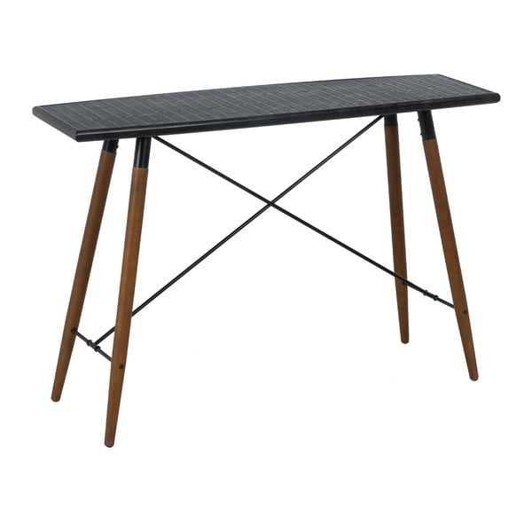 Crni metalni pomoćni stol 38x120 cm Oslo – Ixia