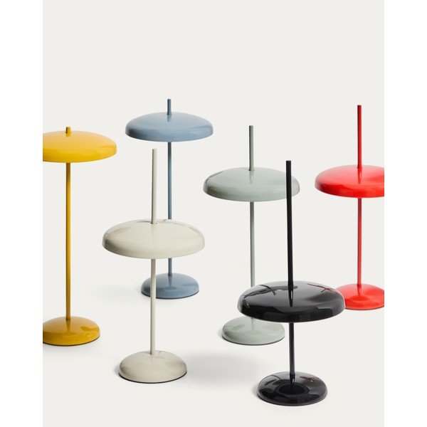 Svijetlo zelena LED stolna lampa s mogućnosti zatamnjivanja s metalnim sjenilom (visina 35 cm) Porte – Kave Home-image-3