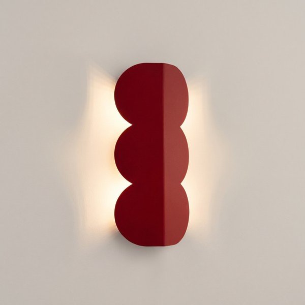 Crvena zidna lampa aluminijska BISCUIT – Thoro-image-1