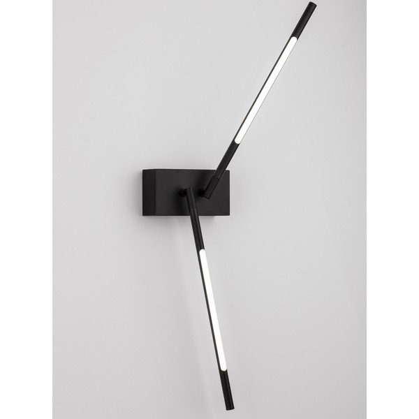 Crna metalna LED zidna lampa sa savitljivom konstrukcijom Raccio – Nova Luce-image-2