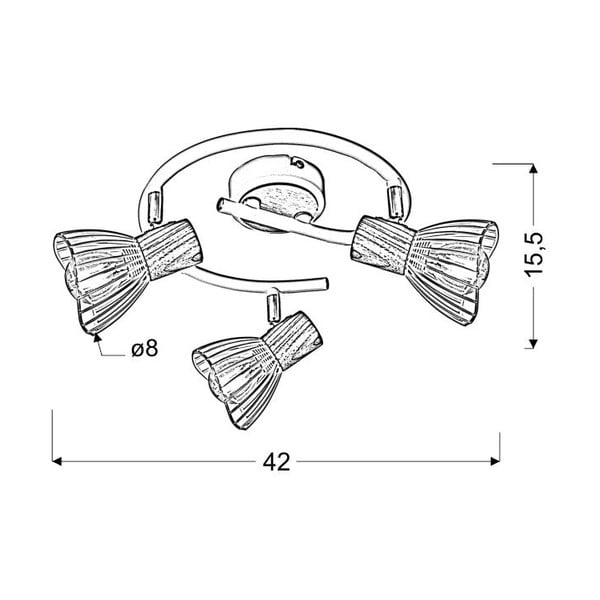 Bijeli/u prirodnoj boji reflektor 42x42 cm Chile – Candellux Lighting-image-1