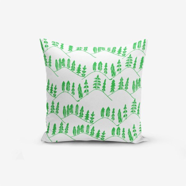 Pamučna navlaka za jastuk Minimalističke navlake za jastuke Modern Agac Verde, 45 x 45 cm