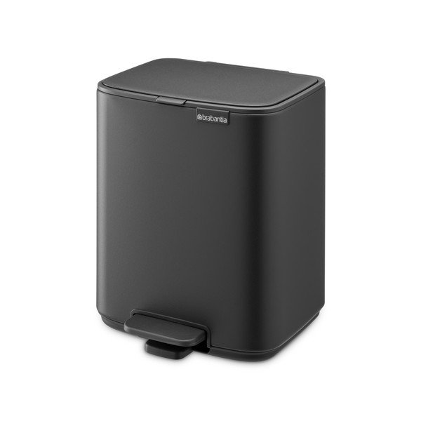 Tamno siva željezna kanta za smeće s pedalom 7 l Bo – Brabantia