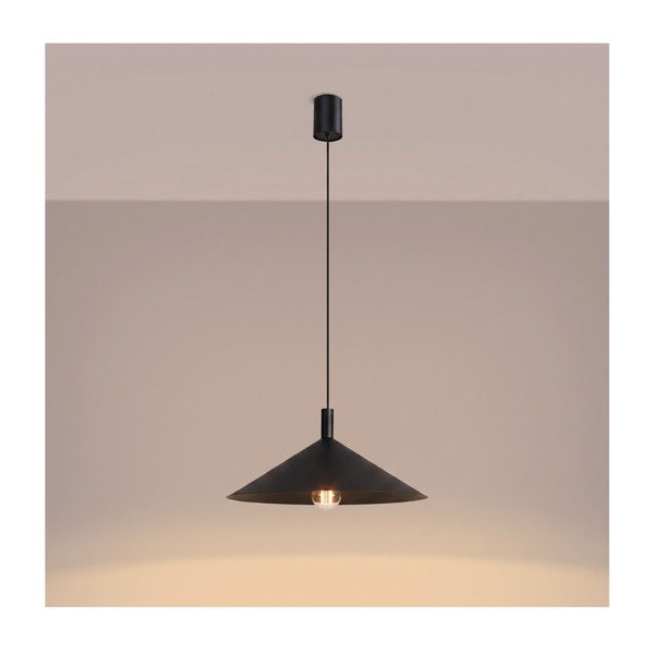 Crna željezna viseća svjetiljka ø 40 cm Zylo – Sollux-image-3