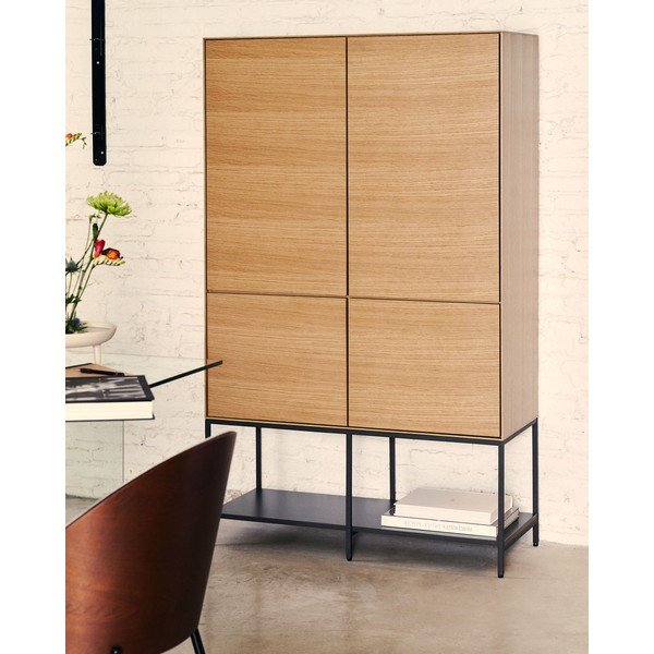 Ormarić u dekoru hrasta u prirodnoj boji 97,5x160 cm Vedrana – Kave Home-image-1