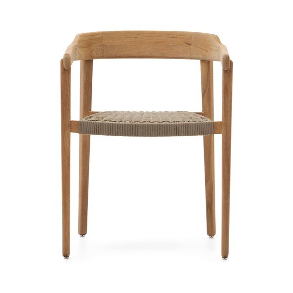 Vrtna stolica od masivnog drveta u prirodnoj boji Icaro – Kave Home-image-2