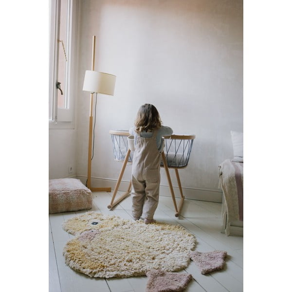 Žuti  periv/ručno rađen pamučan dječji tepih 95x120 cm Ducky – Lorena Canals-image-3