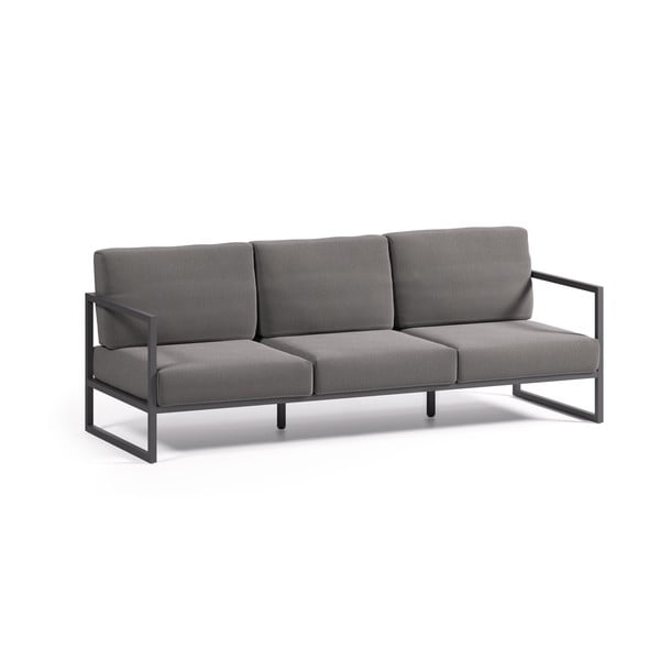 Tamno siva vrtna sofa aluminijska Comova – Kave Home-image-1