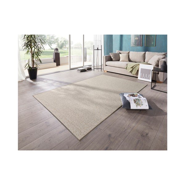 Bež-krem tepih pogodan za van Elle Decoration Bloom Croix, 160 x 230 cm-image-1