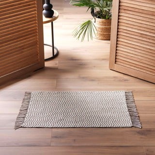 Svjetlo smeđi periv tepih 50x80 cm Alessia – douceur d'intérieur