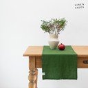 Laneni nadstolnjak 40x200 cm True Green – Linen Tales