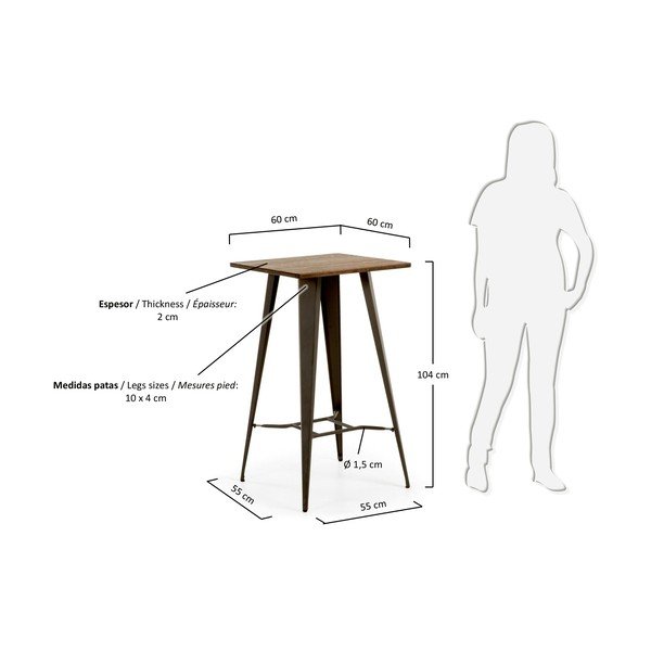 Barski stol Kave Home Malibu, 60 x 60 cm-image-4