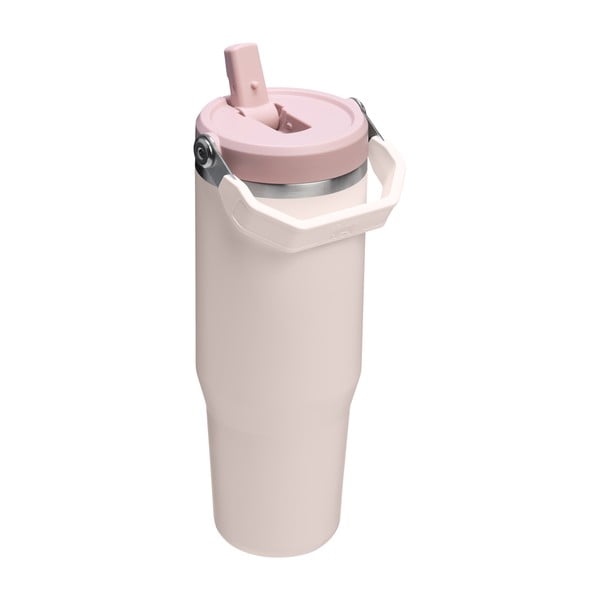Svijetlo ružičasta termosica od nehrđajućeg čelika 890 ml IceFlow™ Flip Straw 2.0 Tumbler Rose Quartz – Stanley-image-1