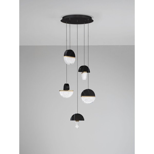 Crna metalna LED viseća svjetiljka s mogućnosti zatamnjivanja ø 46 cm Dorin – Nova Luce-image-3