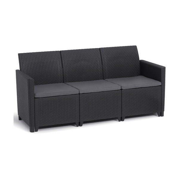 Antracitno siva vrtna sofa od umjetnog ratana Marie – Keter