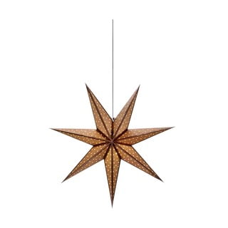 Smeđi božićni viseći svjetleći ukras Markslöjd Glitter, dužina 45 cm