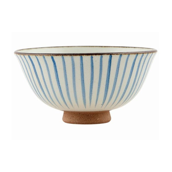 Ručno oslikana zdjela Stripes Blue, 12x6 cm