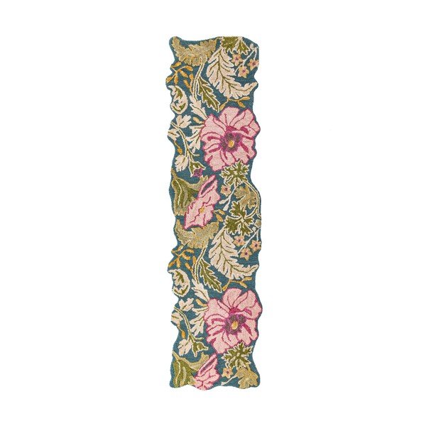 Ručno rađena vunena staza 60x230 cm Daphne Shaped Floral – Flair Rugs