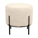 Krem tabure od bouclé tkanine Alford – House Nordic