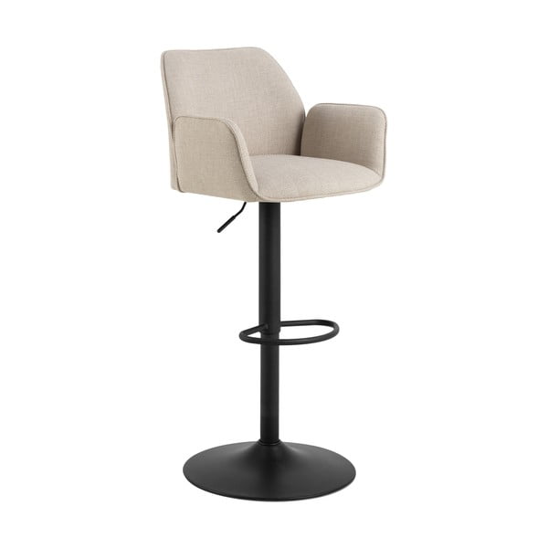 Bež barska stolica podesive visine/s naslonima za ruke (visine sjedala 85 cm) Glenda – Actona