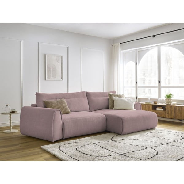 Svijetlo ružičasta kutna garnitura Aden – Bobochic Paris-image-1