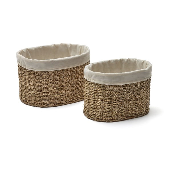 Košare u setu 2 kom od morske trave 35x25x25 cm Tossa – Kave Home