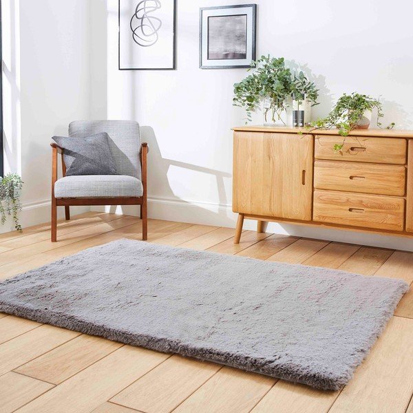 Sivi tepih 60x120 cm Super Teddy – Think Rugs-image-1
