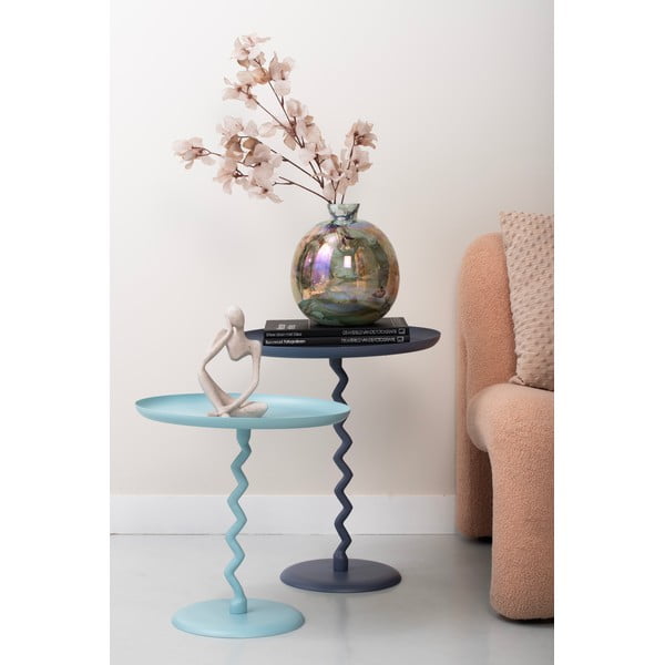 Metalni okrugao pomoćni stol ø 44 cm Zig Zag – Leitmotiv-image-1