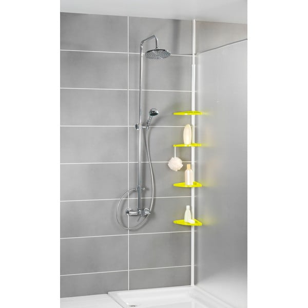 Žuta teleskopska tuš polica Wenko Compact-image-1
