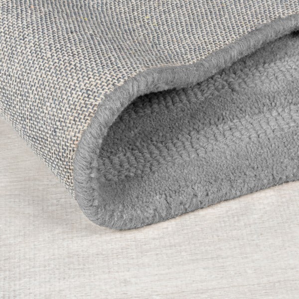 Sivi ručno rađen vunen tepih 160x230 cm Zen Rectangles – Flair Rugs-image-3