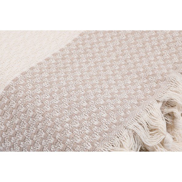 Bež pamučan prekrivač za bračni krevet 230x200 cm Seritli – Mijolnir-image-3